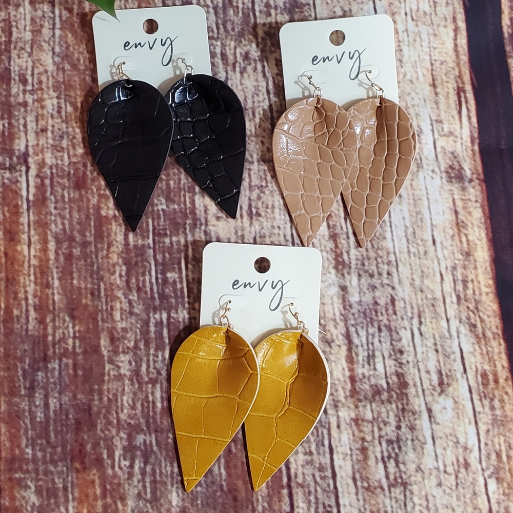 Crocodile animal print earrings bundle